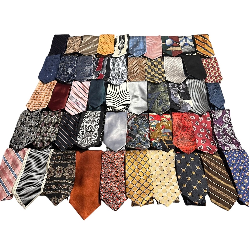 Bulk Lot 50 Mens Neckties Mixed Patterns Colors Professional Accessories